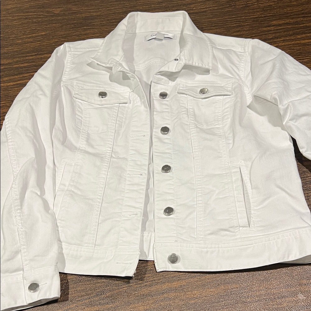 Croft & Barrow White Jean Jacket